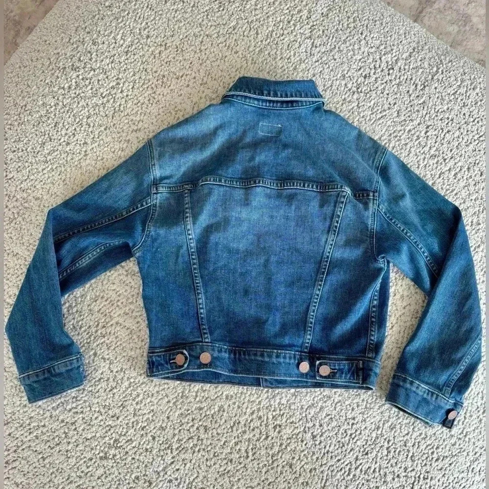 MOTHER DENIM THE BIG SHORTY DENIM JACKET IN LOVE BOMBS WOMEN’S SIZE XS - Picture 2 of 11